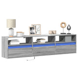 TV Wall Cabinet with LED Grey Sonoma 180x31x45 cm 3307945