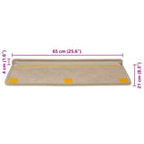 Stair Mats Self-adhesive Sisal-Look 30 pcs 65x21x4 cm Sand 3365891
