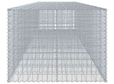 Gabion Basket with Cover 650x100x100 cm Galvanised Iron 3295201