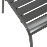 Stackable Garden Chair Set 7 pcs Anthracite Powder-coated Steel 3283767