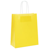 ZNTS Paper Bags 250 pcs with Handles Yellow 18x8x22 cm 4101782