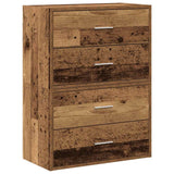 Cabinets with 2 Drawers 2 pcs Old Wood 60x31x40 cm Engineered Wood 858836
