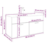 Sink Cabinet with Built-in Basin Old Wood Engineered Wood 3328909