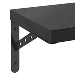 Wall Shelves 2 pcs 50x23.5 cm Black Stainless Steel 3214519