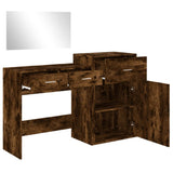 3 Piece Dressing Table Set Smoked Oak Engineered Wood 3276522