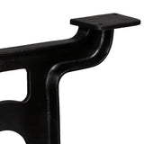 Dining Table Leg Set of 2 Black Cast iron Standard Durable 245423