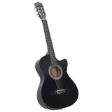 70133 12 Piece Western Classical Guitar Set with 6 Strings Black 38
