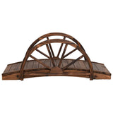 Garden Bridge with Half-wheel 99x50x38 cm Solid Wood Fir 363338