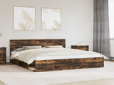 Bed Frame Smoked Oak 180 x 200 cm Engineered wood 3407845