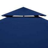 2-Tier Gazebo Top Cover 310 g/m 4x3 m Blue 44759