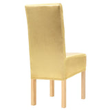 Chair Cover Set of 6 Gold 90% polyester and 10% elastane 133558