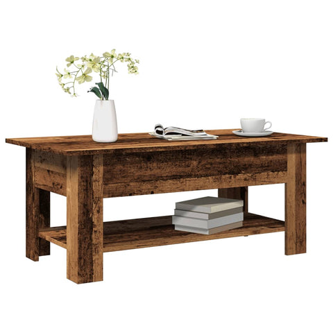ZNTS Coffee Table Old Wood 102x55x42 cm Engineered Wood 856796