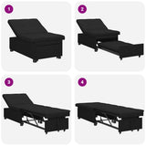 Sofa Bed Black 194 x 50 x 82 cm Plywood 42008584