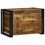 Storage Box Brown and Black 60 x 40 x 41 cm Solid Mango Wood 4016751