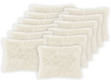 Cushion with Pillow HEERLEN 12 pcs White PV Fleece 924810