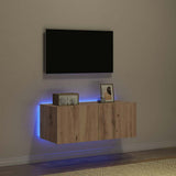 TV Wall Cabinet Artisan Oak 80 x 35 x 31 cm Engineered Wood 863106