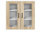 Wall Glass Cabinet LUCCA Sonoma Oak 60 x 31 x 80 cm 885087