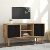 TV Stand OTTA 113.5 x 43 x 57 cm Black Solid Pine Wood 42041754
