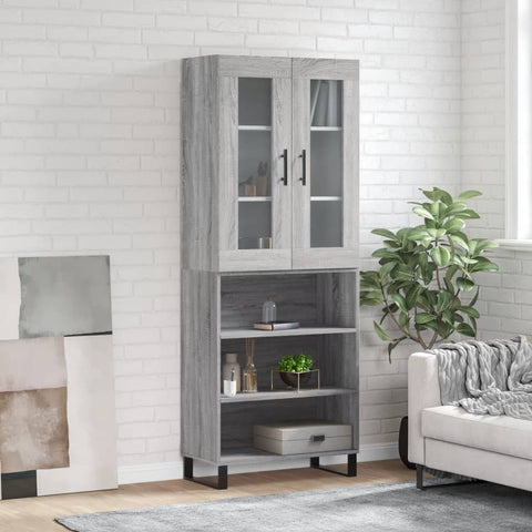 Highboard Grey Sonoma 69.5x34x180 cm Engineered Wood 3198751
