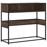 Console Table Brown Oak 90x35x80 cm Engineered Wood 849173