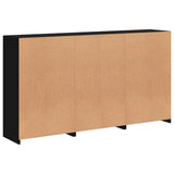 Sideboard with LED Lights Black 181.5x37x100 cm 3209150