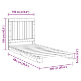 Bed Frame Natural Pine Solid Wood Single Durable Rectangular 3281533