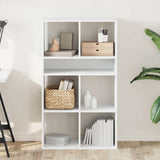 Book Cabinet White 66x31x112 cm Engineered Wood 860301