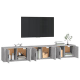 3 Piece Wall-mounted TV Cabinet Set Grey Sonoma 80x34,5x40 cm 3188364