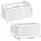 Outdoor Cushion Box 85x45x45/53 cm Solid Wood Acacia and Steel 367608