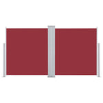 Retractable Side Awning Red 120x600 cm 48453