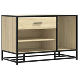 Shoe Bench Sonoma Oak 80x40x53.5 cm Engineered Wood and Metal 849225