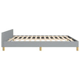 Bed Frame without Mattress Light Grey King Fabric 347459