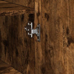 Slim Storage Cabinet Smoked Oak 45x42.5x225 cm Engineered Wood 3281291