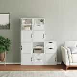 Side Cabinets 5 pcs "ODDA" White 40x24x79 cm Solid Wood Pine 3365357