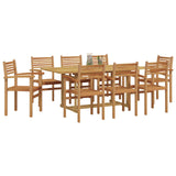 Garden Dining Set 9 pcs Brown Solid Teak Wood 3375779
