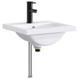 Bathroom Wash Basin Matte Black 42 x 40 x 16.5 cm Metal 890229