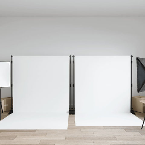 Backdrop Stands 2 pcs Black 254x243 cm Steel 3187466