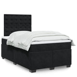 Box Spring Bed with Mattress Black 120x190 cm Small Double Velvet 3290872