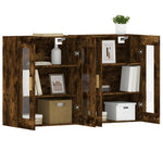Wall Mounted Cabinets 2 pcs Smoked Oak Engineered Wood 3197902