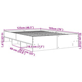 Bed Frame Sonoma Oak Engineered Wood, Plywood Small Double 3295697