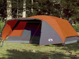 Family Tent with Porch 6-Person Grey and Orange Waterproof 94420