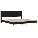 Bed Frame with Mattress Black 180 x 200 cm Fabric 3415267