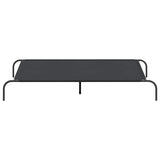 Elevated Dog Bed Black 150x90x20 cm Oxford Fabric and Steel 42000841