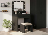 Dressing Table Black Oak 50 x 41 x 135 cm Engineered Wood 865092
