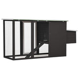 Outdoor Chicken Cage Hen House with 1 Egg Cage Grey Wood 170846