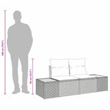 Garden Sofa Beige 184 x 62 x 85cm Poly Rattan 42006820