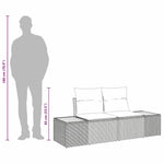 Garden Sofa Beige 184 x 62 x 85cm Poly Rattan 42006815