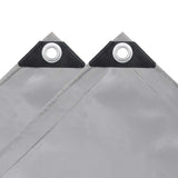 Tarpaulins Grey 4 x 4 m Canvas with PVC Coating 43813