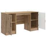 Desk with Shelf Artisan Oak 142.5 x 50 x 75 cm Engineered Wood 3414647