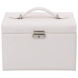 Jewellery Box 4-Layer with Mirror Lockable White 22.5x17.5x16.5 cm 4103560